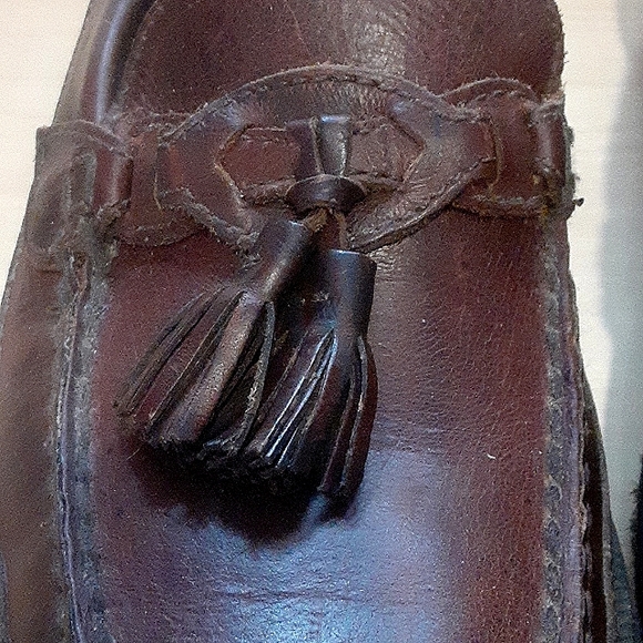 Field N Forest Men's Sea Scape 8M Brown Loafer Tassel Moc Toe Made in Brazil - Picture 7 of 8